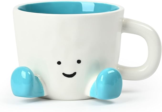 Lessden shop Cute Pink Ceramic Coffee Mug Funny Gift Cup