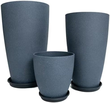 Lessden shop Tall Garden Planter Pots Set Lightweight Indoor Outdoor