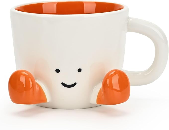 Lessden shop Cute Pink Ceramic Coffee Mug Funny Gift Cup