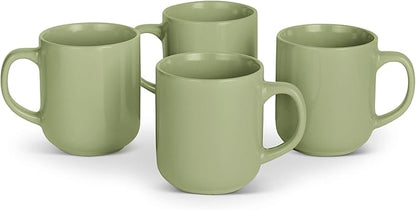 Lessden shop Ivory Glazed Stoneware Coffee Mug Set 16oz