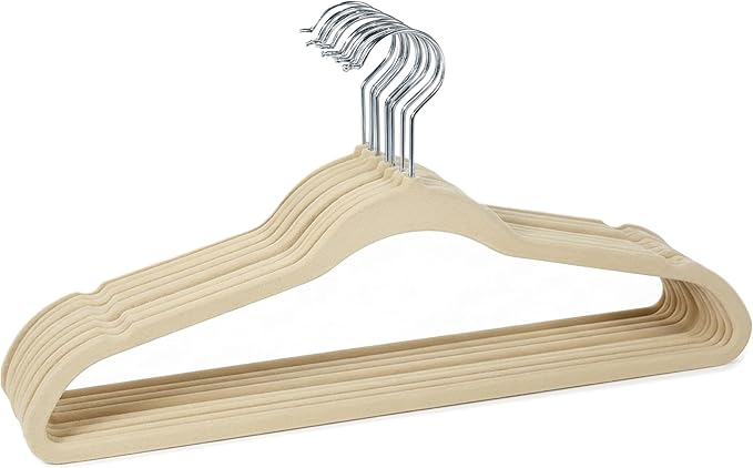 Lessden shop Super Slim Velvet Huggable Hangers Black Pack