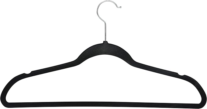 Lessden shop Super Slim Velvet Huggable Hangers Black Pack